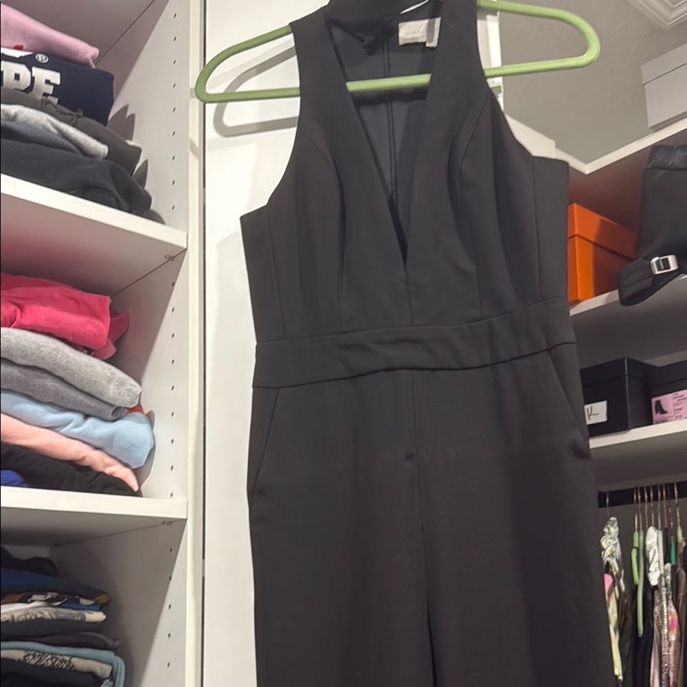 Chic Black Jumpsuit with Tailored Details
